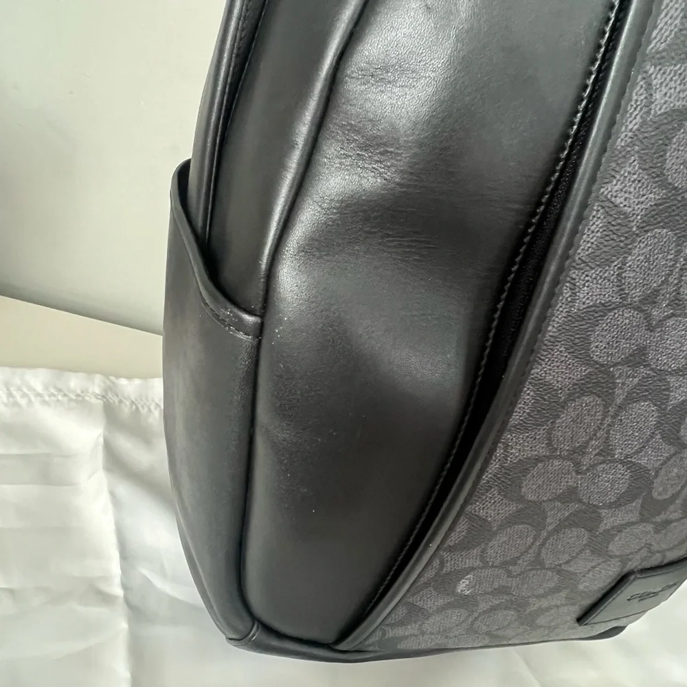 Coach Signature Black and Gray Men's Backpack